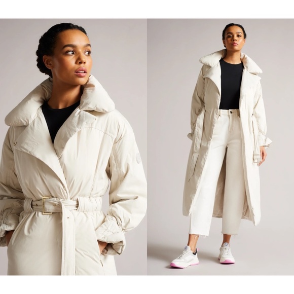 TED BAKER aliccee belted puffer trench coat FINAL PRICE CLEARANCE - Picture 4 of 11